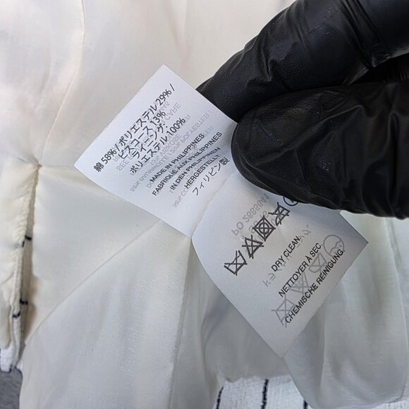 J Crew Blazer Womens Size 2 White Navy Windowpane Tweed One Button Jacket F0792 - Picture 16 of 16